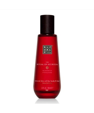 RITUALS Ayurveda Dry Vata Oil for Body & Hair - Hair Oil & Body Oil with Indian Rose, Sweet Almond Oil, Sunflower Oil, Moringa & Coconut Oil - 3.3 Fl Oz