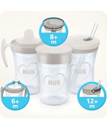 NUK Magic Cup Sippy Cup | 360 Anti-Spill Rim | BPA-Free | 230ml | Blue Cat | 8+ Months | Leak-Proof | 1 Count - Buy Online on SooperMarket.com