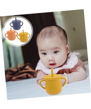 TOYANDONA 3pcs Baby Silicone Sippy Cups Set for Toddlers - Anti-Spill, Training Cup with Silicone Straw for Infant & Toddler - BPA-Free Silicone Water Cup - Buy Online on SooperMarket.com