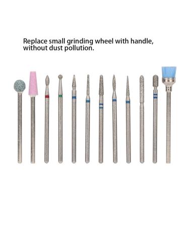 12pcs Tungsten Alloy Nail Drill Bit Set | Electric File Grinding Head with Storage Box for Professional Manicure - Buy Online on SooperMarket.com