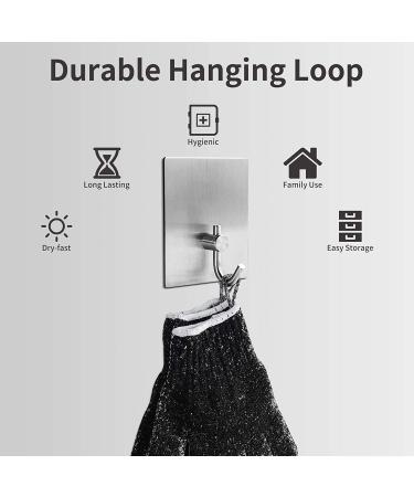 Exfoliating Shower Gloves - 4 Pairs (8 Pcs) Premium Body Scrubber for Spa, Massage & Dead Skin Removal - Deep Cleaning Black - Buy Online on SooperMarket.com