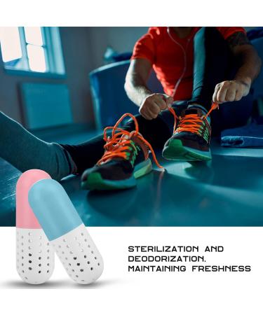 3 Pairs Shoe Fresheners - Reusable Sneaker Deodorizer Balls Capsules for Sports Shoes - Long Lasting & Easy to Use - Pink & Blue - Buy Online on SooperMarket.com