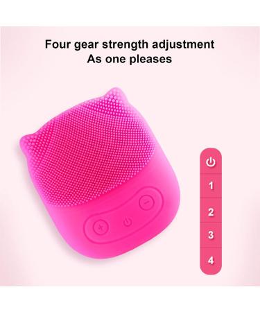 Toseky Face Exfoliator Scrubber | Penguin Shape Vibrating Face Scrub Brush - Rechargeable Wash Brush for Deep Cleaning Skin Waterproof Skin Care Face Brushes Red - Buy Online on SooperMarket.com