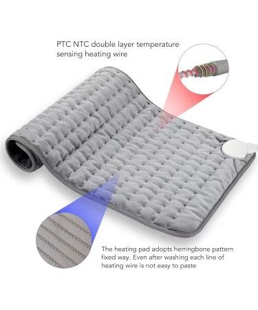 Electric Heating Blanket 60x30 cm - Underbed Heater Thermal Cushion for Cramps Pain Relief & Comfort - 6 Heat Settings EU Connector - Buy Online on SooperMarket.com