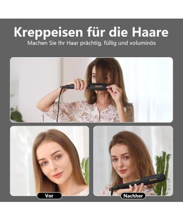 Buy Dshow Ceramic Crepe Iron - Quick Heating Hair Straightener & Crimper (Black) | International Shipping Available - Buy Online on SooperMarket.com