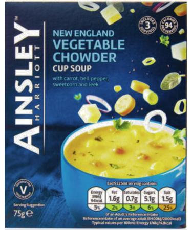 Ainsley Harriott Cup Soup 4 Box Multi Variety Pack 3 Sachets Each of Chicken & Lemongrass Mulligatawny Vegetable Chowder Wild Mushroom Instant Snack - Buy Online on SooperMarket.com