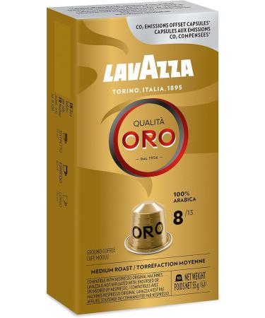 Lavazza Qualita Oro Medium Roast Coffee Capsules Compatible with Nespresso Original Machines Pack of 1 Qualita Oro 10 count (Pack of 1) - Buy Online on SooperMarket.com