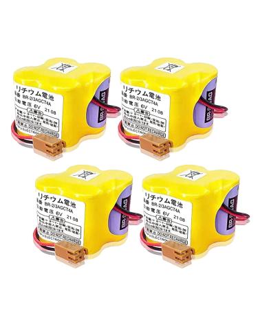 4 Pack 4400mAh BR-2/3AGCT4A 6V A98L-0031-0025 Replacement Battery Replace for FANUC CNC System Non-Rechargeable