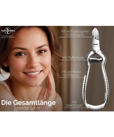 Buy Solingen Nail Tongs for Strong Toenails - Made in Germany Pedicure Pliers 14cm with Buffer Spring - Buy Online on SooperMarket.com