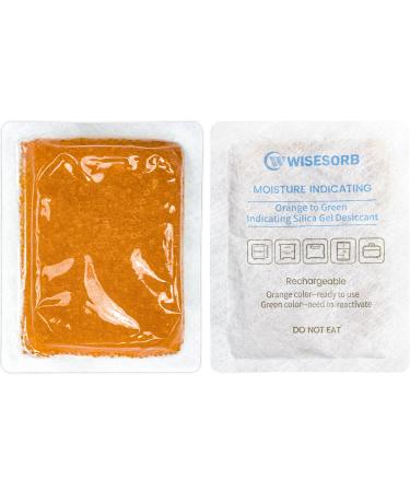 Wisesorb 5 Packs 100 Gram Rechargeable Desiccant Packs Moisture Absorbing Bag Silica Gel Desiccant for Storage Gun Safe Dehumidifier