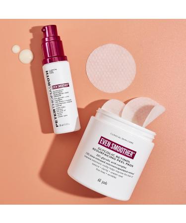 Peter Thomas Roth Even Smoother Glycolic Retinol Resurfacing Peel Pads - 60 ct | Glycolic Acid & Retinol Facial Peel - Buy Online on SooperMarket.com