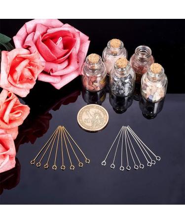 PandaHall 160pcs 40mm 304 Stainless Steel Head Pins 21 Gauge Open Eye Pins for Jewelry Making - Golden/Silver - Buy Online on SooperMarket.com