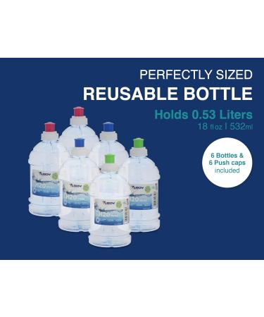 Arrow H2O On The Go 18 fl oz Mini Water Bottle 6 Pack - BPA Free, Made in USA - Ideal for School & Sports Practice - Buy Online on SooperMarket.com