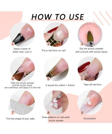 28g Acrylic Powder Set - White, Clear, Black, Nude | Professional Nail Extension System - HJ-NAP016 (No.17) - Buy Online on SooperMarket.com
