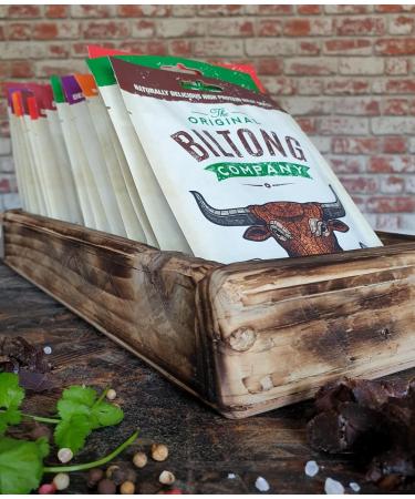 Biltong Taste Box: Original, Smoky BBQ, Piri Piri & Garlic - High Protein, Low Fat Savoury Snack (12 x 30g) - Gluten & Nitrate Free - Buy Online on SooperMarket.com