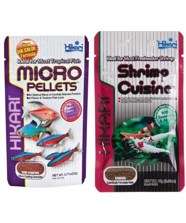 Hikari Tropical Semi-Floating Micro Pellets for Pets + Hikari Shrimp Cuisine