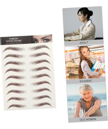Beavorty 9 Sheets Waterproof Eyebrow Stickers 6d Cosmetic Stencil 21x14.7cm Brown - Buy Online on SooperMarket.com