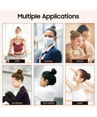 50 Pcs Invisible Hair Nets for Buns - 20 Inches Elastic Edge Mesh Bun Set with Bobby Pins - Hair Donuts for Ballet & Kitchen - Brown - Buy Online on SooperMarket.com