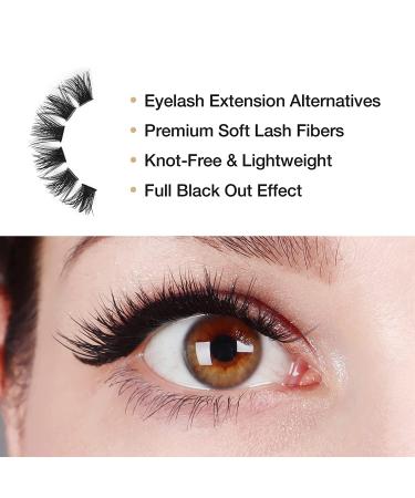 LASHVIEW DIY Eyelash Extension Kit with Cluster Lashes Glue and Tweezers - 56D#KIT 12&14mm - Buy Online on SooperMarket.com