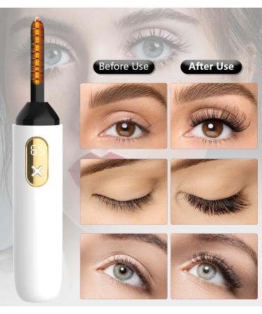  Heated Eyelash Curler BUV Electric Eyelash Curler with Type-C Fast Heating Eye Lash Curler with 2 Heating Modes Anti-Burn Lash Curler No Harm to Lashes - Buy Online on SooperMarket.com