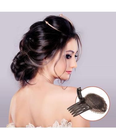 Invisible Fluffy Hair Pad Sponge Clip Set for Women - Brown - Buy Online on SooperMarket.com