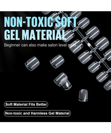 TOMICCA Extra Short Square Fake Nail Tips - 192Pcs Half Matte Acrylic Pre Filed Gel Tips for DIY & Salon - Perfect for Beginners & Professionals - Buy Online on SooperMarket.com