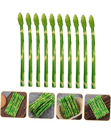 HOMSFOU 20 Pcs Simulated Asparagus Ornaments Pretend Play Food Fake Bamboos Food Faux Veggies Fake Food Model Asparagus Models Simulated Food Artificial Asparagus Model Pvc Vegetable Plant Light Greenx2pcs 19X0.9CMx2pcs - Buy Online on SooperMarket.com