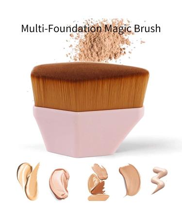 Daubigny Iron Makeup Brush for Flawless Blending - Pink | Face Blush Liquid Powder Foundation Brush with Protective Case - Buy Online on SooperMarket.com