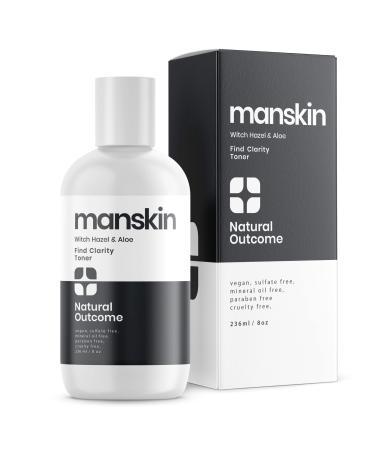 Natural Outcome Man Skin Face Toner | Natural Daily Toner Enhances Men Facial Complexion | Pore Cleansing Facial Astringent with Witch Hazel & Aloe Vera for All Skin Types | 8 Oz