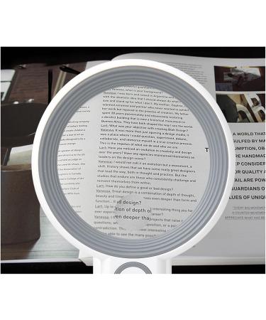 Lighted Magnifying Glass 5X 12X 3 Brightness Gears Handheld Magnifying Glass for Antiques Appreciation - Buy Online on SooperMarket.com