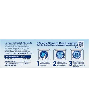 Arm & Hammer Power Sheets Laundry Detergent - Fragrance Free 50ct | Eco-Friendly Efficient Cleaning for 50 Loads - Shop Internationally - Buy Online on SooperMarket.com