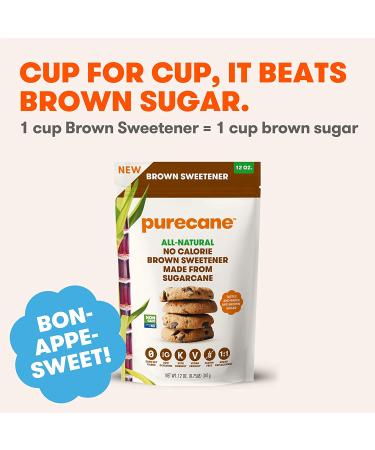 Purecane No Calorie Brown Sweetener 12 oz - Zero Calorie Natural Sugar Substitute - Buy Online on SooperMarket.com