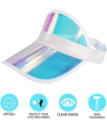 Ultrafun Candy Color Sun Visors Hats - Clear UV Protection Cap for Sports - 10pcs - Buy Online on SooperMarket.com