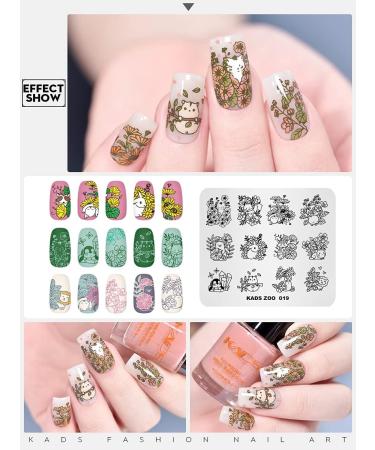 KADS Nail Art Stamping plate Nail Template Nail Art Design Tool Nail DIY Design Image Plate (ZO019) - Buy Online on SooperMarket.com