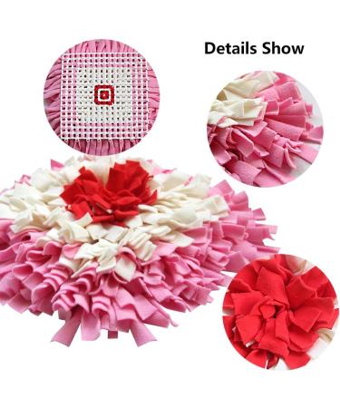 IEUUMLER Dog Snuffle Mat - Training Puzzle Toy for Dogs | 45x45cm Pink & White - International Shipping - Buy Online on SooperMarket.com