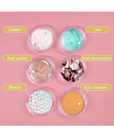 Sumdirect 100 pcs Transparent Cosmetic Containers with Lids for Cream Lip Balm & Lotion + 10 Organza Pouch - Ideal for Travel & DIY Projects - Buy Online on SooperMarket.com