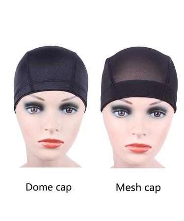 Shop Black Mesh Dome Wig Cap - 2-Pack for Wigs | Wide Rubber Band | Perfect Hair Network - Buy Online on SooperMarket.com