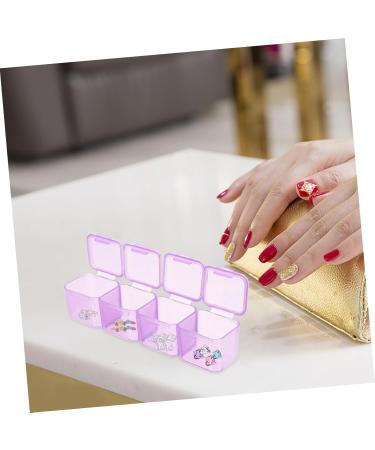 ABOOFAN 2 Sets Nail Art Storage Box Makeup Drawer Ornament Container Storage Containers Manicure Accessories Holding Dip Powder Organizer Diamond Box Abs Desktop - Buy Online on SooperMarket.com
