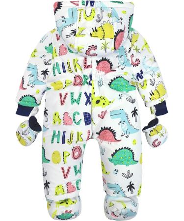 Baby Boys Winter Hooded Romper Snowsuit - H 6-9 Months | Cotton Jumpsuit Outfits - Buy Online on SooperMarket.com