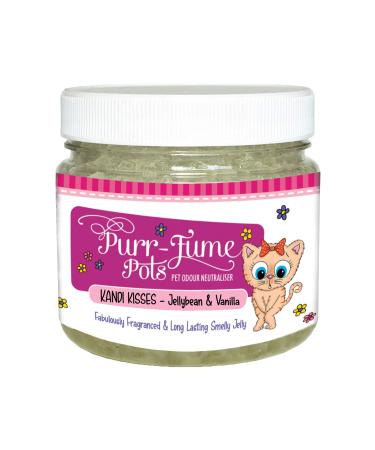 Purr-fume Pots Pet Odour Neutraliser. Cat and Dog Gel Deodoriser. Pet Odour Eliminator and Remover for your House. Jelly Freshener to remove any Pet Smell from the Air in your Home. (Kandi Kisses)