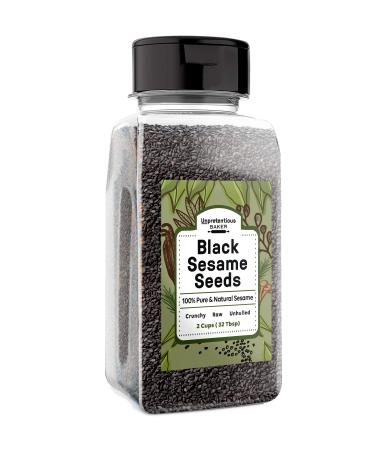 Black Sesame Seeds By Unpretentious Baker, 2 Cups, Whole, Natural, and Nutty Flavor
