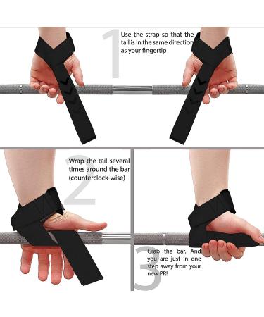 BEAST RAGE Weight Lifting Straps - Padded Wrist Support for Gym Bodybuilding - Non Slip Dumbbell Bar Wraps for Power Deadlift - Advanced Grips for Heavy Duty Exercise - Black - Buy Online on SooperMarket.com
