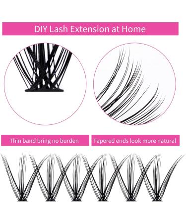 Fadlash Cluster Eyelash Extension 11mm D Curl 0.07mm - DIY Individual Lashes Self-Application DH-30D+40D - Buy Online on SooperMarket.com