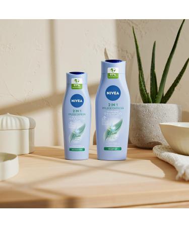 NIVEA 2-in-1 Care Express pH-Balance Shampoo + Conditioner (400 ml) with Aloe Vera - 2-in-1 Hair Care for Naturally Beautiful Hair - Buy Online on SooperMarket.com