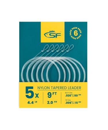 SF Pre-bound loop for flying fishing TAPERED Department Nylon (6 packs) 7.5ft 12ft 0x 1x 2x 3x 5x 6x 7x pre-knottet-6 pieces 9ft-5x