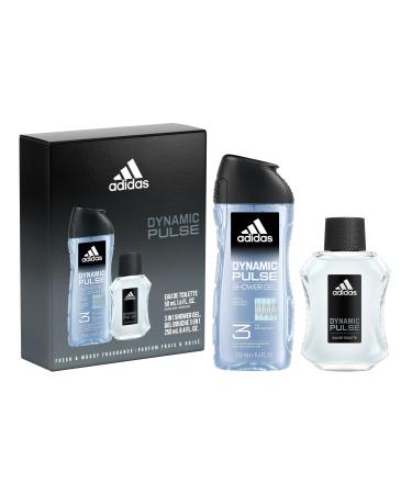 adidas Dynamic Pulse 2 Piece Gift Set Notes of Mint Apple and Wood Men's Fragrance Long Lasting Sporty Fragrance 10.1 Fl Oz (Pack of 1) Cedar Mint Peppermint