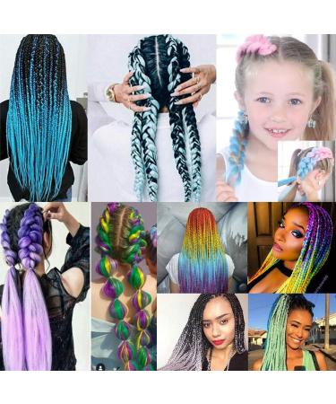 Braiding Hair Extensions Jumbo Braid Hair 24 Inch 1pc High Temperature Synthetic Fiber Hair Extension Army Green for Women - Buy Online on SooperMarket.com