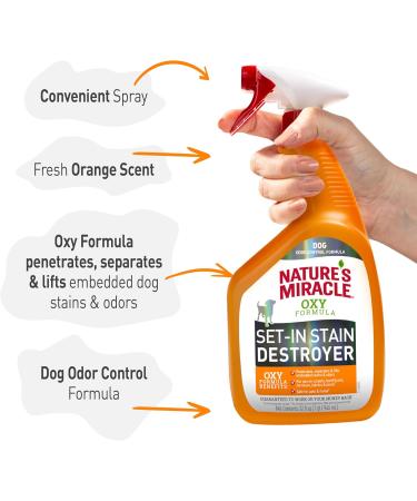 Nature's Miracle Stain & Odor Remover Oxy - 32oz Trigger 32oz (Trigger) For Dogs Nature's Miracle Stain & Odor Remover Oxy - 32oz Trigger - Buy Online on SooperMarket.com