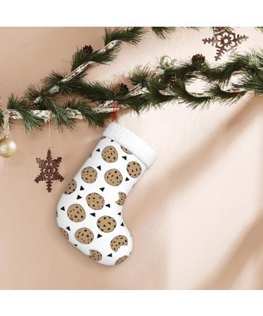 YYHHAOFA Cookies Food Chocolate Chip Biscuits Prints Christmas Decorative Stockings : Soft Light and Tactile Suitable for Christmas Halloween - Buy Online on SooperMarket.com