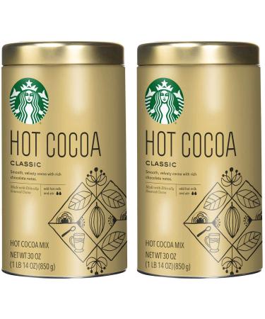 Starbucks Classic Hot Cocoa Mix 30 Ounce (1.87 lbs.) Tin (2 Pack)